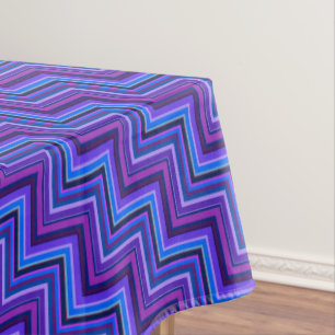 Mantel Escaleras de rayas azules y violetas