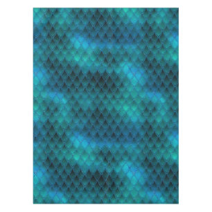 Mantel Escamas de Dragón Teal Brillantes y con Brillo