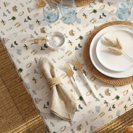 Mantel Escape Costero de Verano - Patrón Neutral