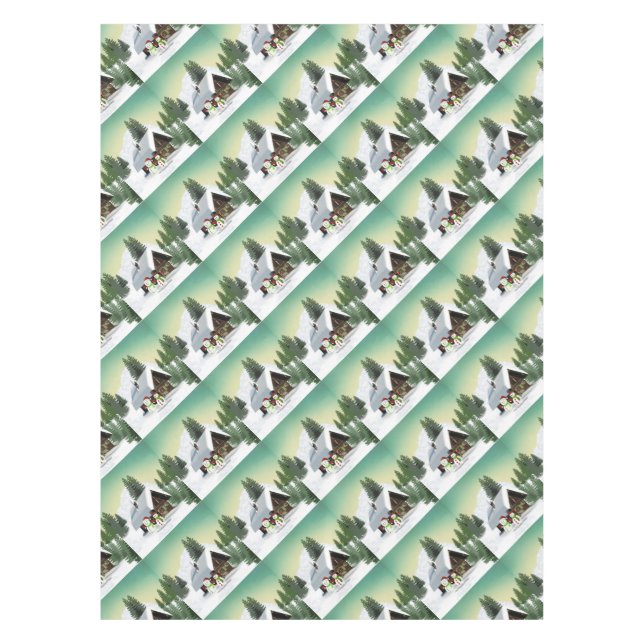 Mantel Escena de navidades Snowman (Anverso)