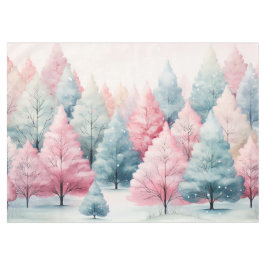 Mantel Escena invernal de árboles de aves marinas y rosas