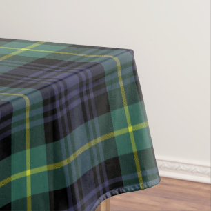 Mantel Escocia Plaid Tartán Pattern Green Purple Yellow