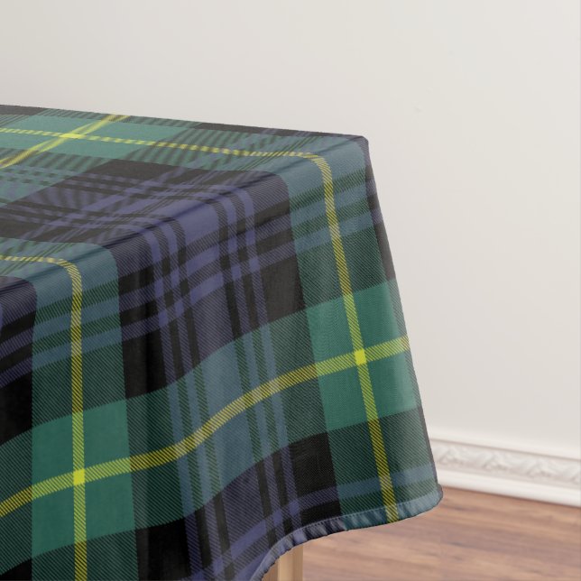 Mantel Escocia Plaid Tartán Pattern Green Purple Yellow (In Situ)