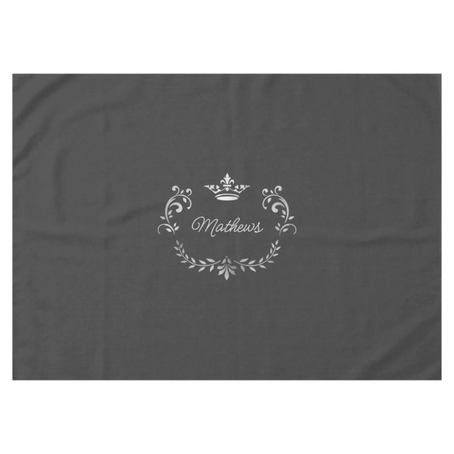 Mantel Escudo de la Corona Gris personalizado (Frente (Horizontal))