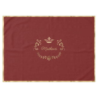 Mantel Escudo de la Corona Roja Profunda Tableclota Perso