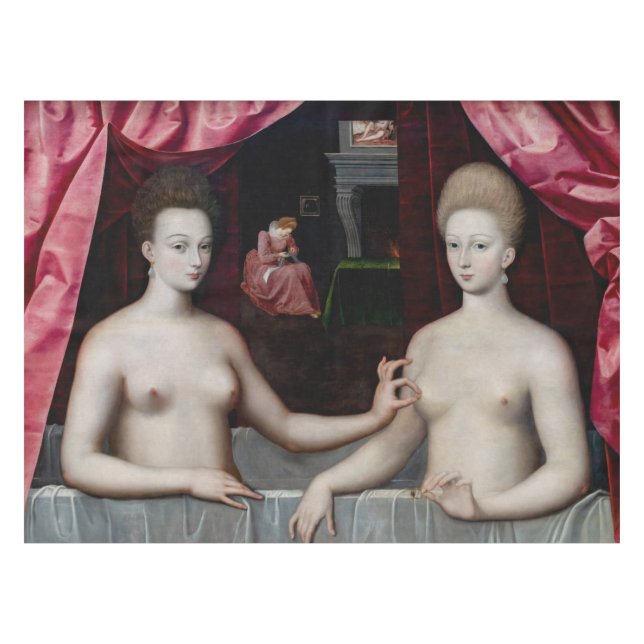 Mantel Escuela de Fontainebleau - Gabrielle d'Estrees (Frente (Horizontal))