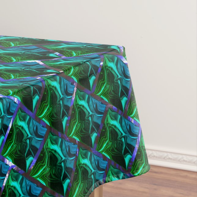 Mantel Esmeralda verde y curvas, bajo rejilla de níquel (In Situ)