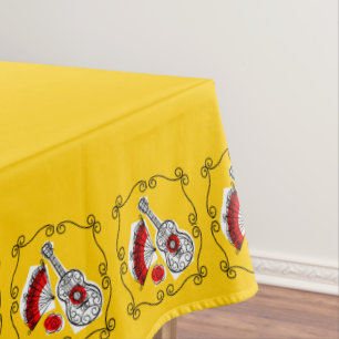 Mantel español 52 x 70 de las esquinas de los