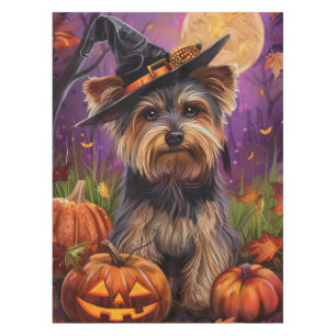 Mantel Espeluznante Biewer Terrier Halloween Bruja Y Cala