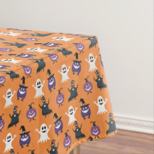 Mantel Espeluznante Patrón De Halloween En Un