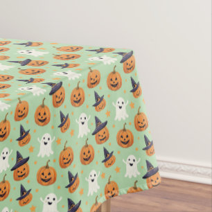 Mantel Espeluznante Patrón De Halloween En Un