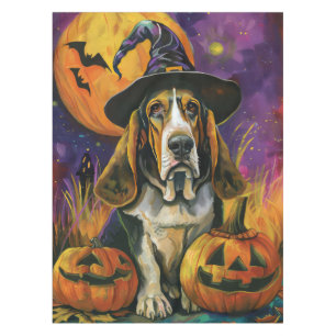 Mantel Espeluznantes Hound Halloween Bruja Y Calabaza