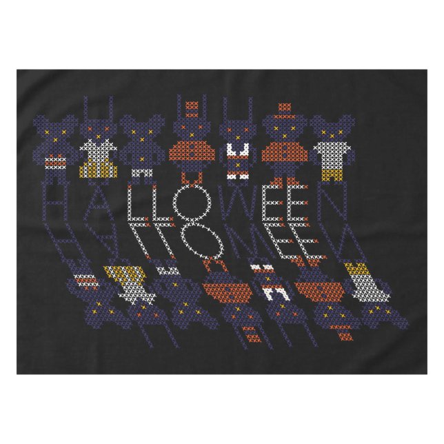 Mantel Espeluznantes monstruos de Halloween (Frente (Horizontal))