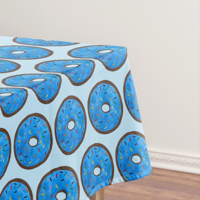 Mantel Espolvorines de arcoiris de donut azules (In Situ)