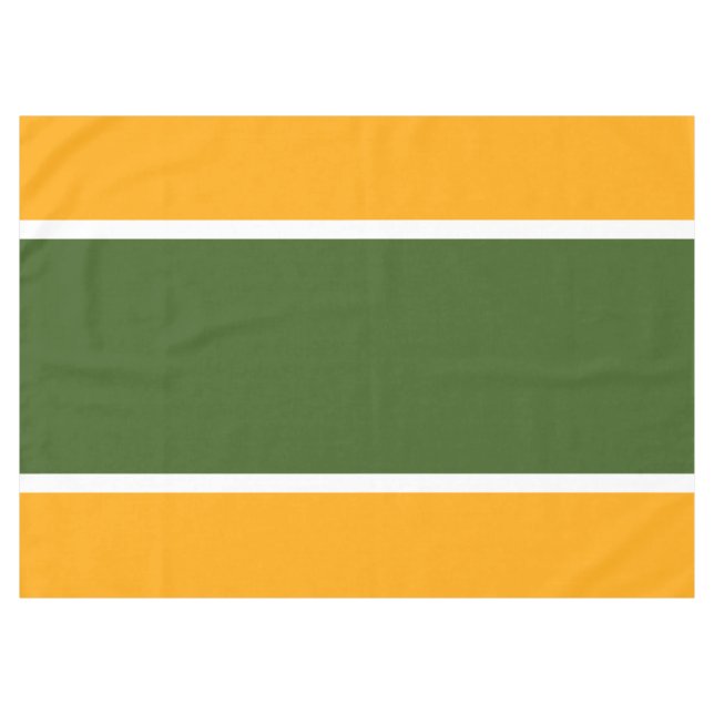 Mantel Esporádico Divertido Retro Bosque Verde Amarillo R (Frente (Horizontal))