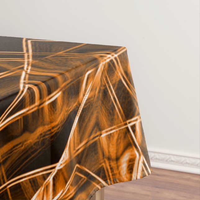 Mantel Esquinas cuadradas y puntos de naranja "neón" (In Situ)