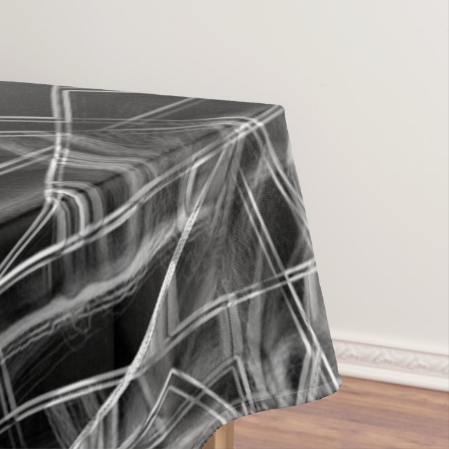 Mantel Esquinas de cuadrados, líneas grises sobre fondo n (In Situ)