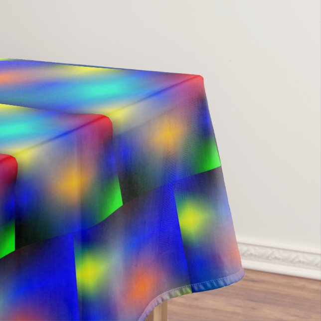 Mantel Estampa colorida, 'escama quadrada'. (In Situ)
