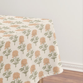 Mantel Estampa floral de peonía bloque vintage boho cálid