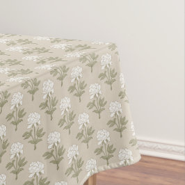 Mantel Estampa floral de peonía en bloque vintage beige h
