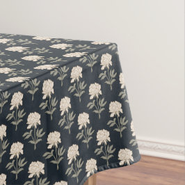 Mantel Estampa floral de peonía vintage botánica oscura