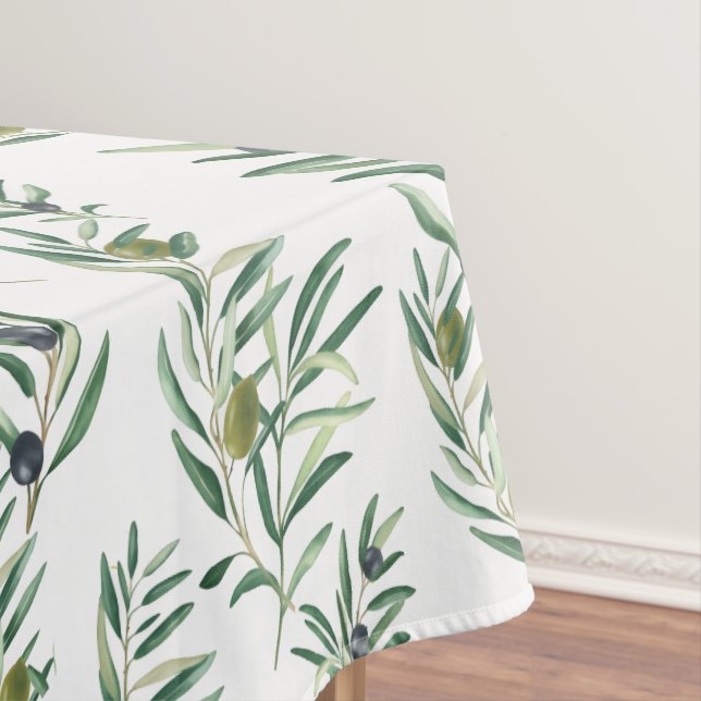 Mantel Estampado de aceituna verde acuarela chic campestr (In Situ)