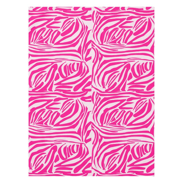 Mantel Estampado de cebra rosa (Anverso)