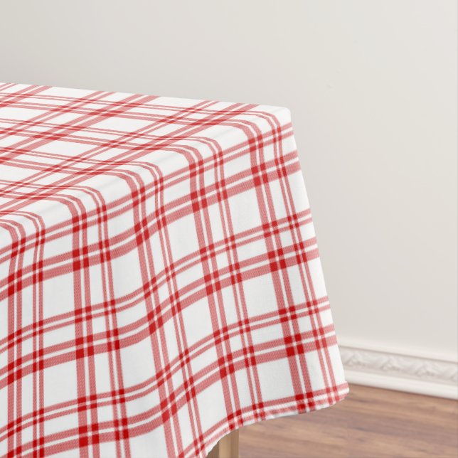 Mantel Estampado de Cuadros Rojos (In Situ)
