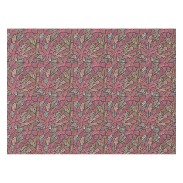 Mantel Estampado de flores 4 (Frente (Horizontal))