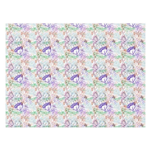 Mantel Estampado de flores 8 (Frente (Horizontal))