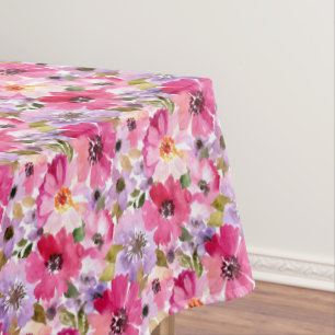 Mantel Estampado de flores de la acuarela del verano