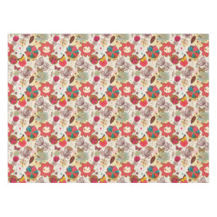 Mantel Estampado de flores en el estilo retro 4