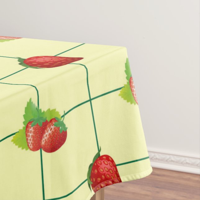 MANTEL ESTAMPADO DE FRESAS A CUADROS (In Situ)