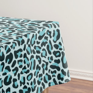 Mantel Estampado de leopardo azul turquesa elegante