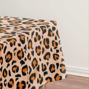 Mantel Estampado de leopardo naranja y marrón