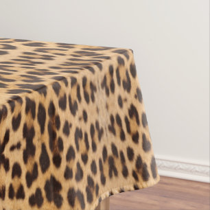 Mantel estampado de leopardo salvaje elegante y moderno