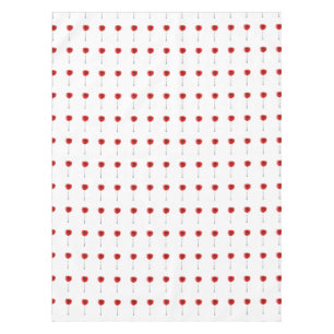 Mantel estampado de plores rojo hermoso de la amapola