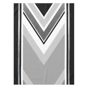 Mantel Estampado de rayas diagonales negro, gris, metálic