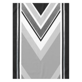 Mantel Estampado diagonal negro, gris, rayas metálicas