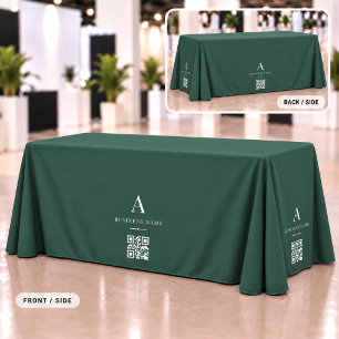 Mantel Estandarte de mesa con código QR para negocios ver
