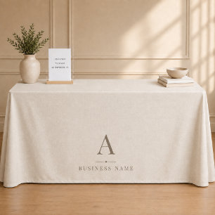 Mantel Estandarte de mesa de lino empresarial con monogra