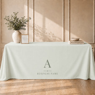 Mantel Estandarte de mesa de negocios verde sabio