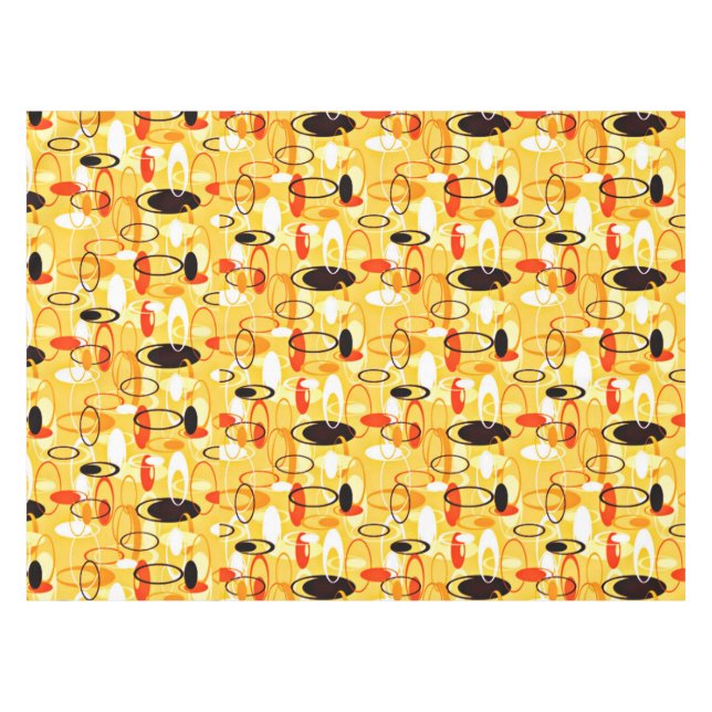 Mantel Estilo abstracto amarillo y negro moderno (Frente (Horizontal))