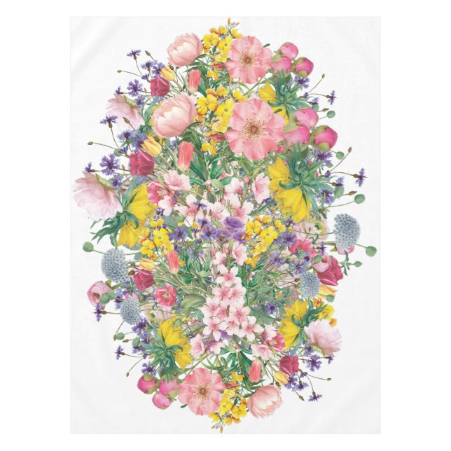 Mantel Estilo botánico del Centerpiece de Flor silvestre (Anverso)