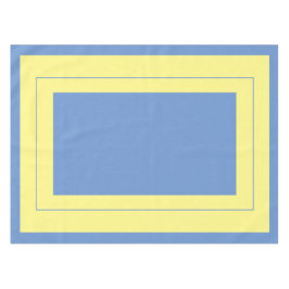 Mantel Estilo campestre, azul y amarillo, algodón