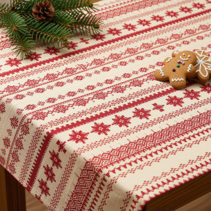 Mantel Estilo de arte popular nórdico con estampado de pu