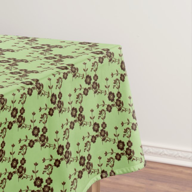 Mantel Estilo FS 1-Primavera Verde-Marrón-52x70 TABLECLOT (In Situ)