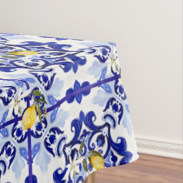Mantel Estilo italiano,azulejos,majolica,limón ,Impresión