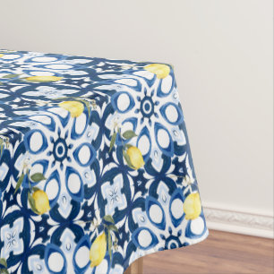 Mantel estilo italiano, mediterráneo, majólica, limón,