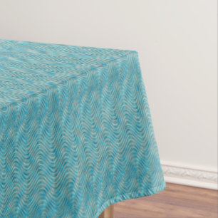 Mantel Estilo Patrón de Arte de Ondas Azul Turquesa Aqua